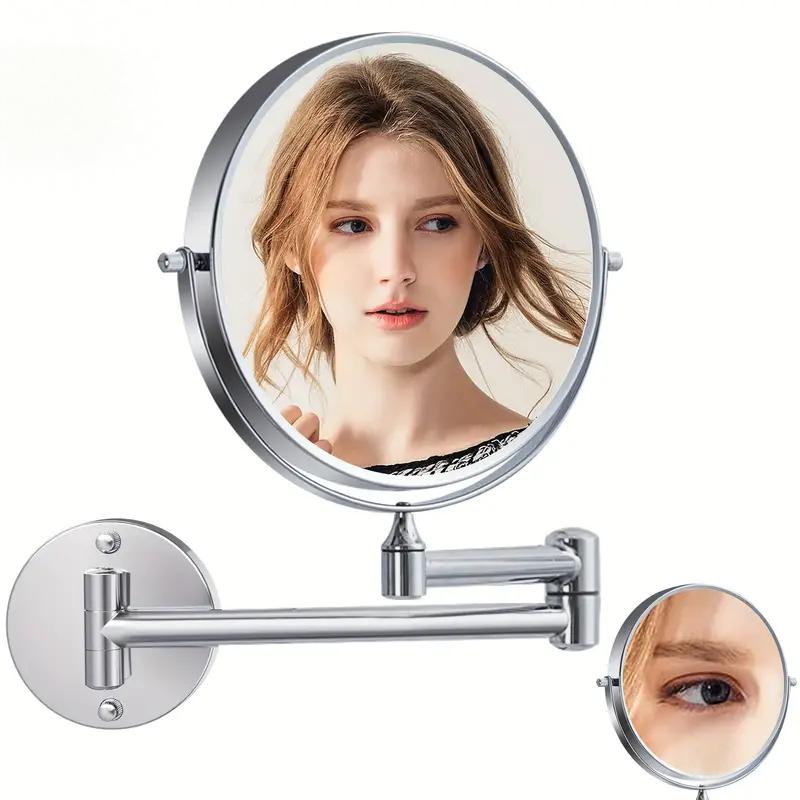 Evida LED-Vergrößerungsspiegel mit Chrom-Finish - Präzises Schminken