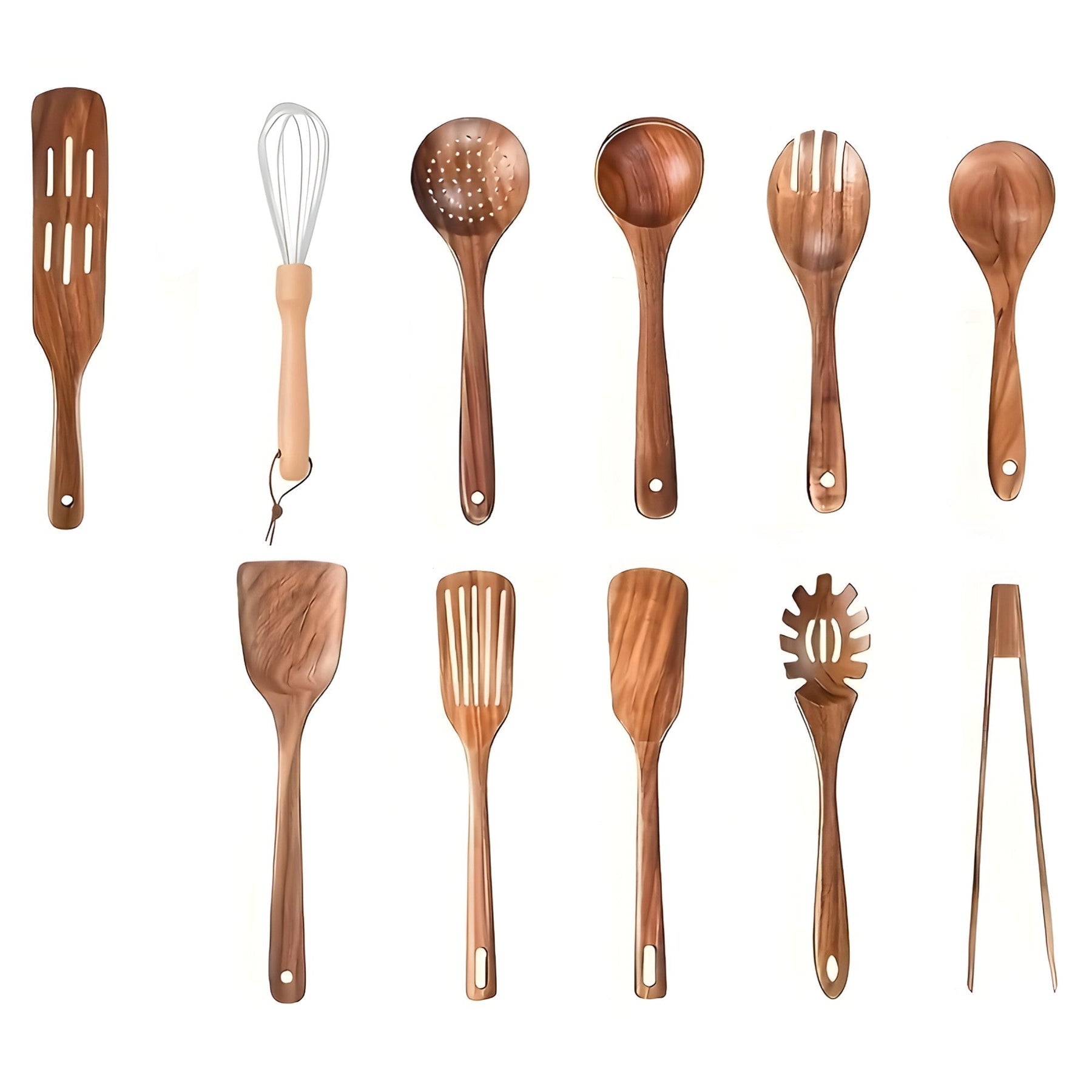 11-teiliges Küchenhelfer Set aus langlebigem Holz – Küchenutensilien für sicheres Kochen 3