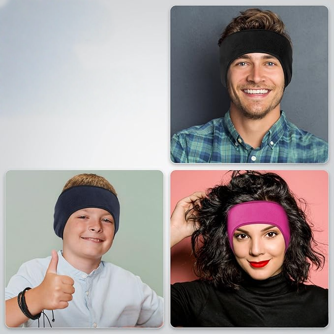 Pola – Damen und Herren Stirnband Sport warmes Fleece (1 + 1 GRATIS)