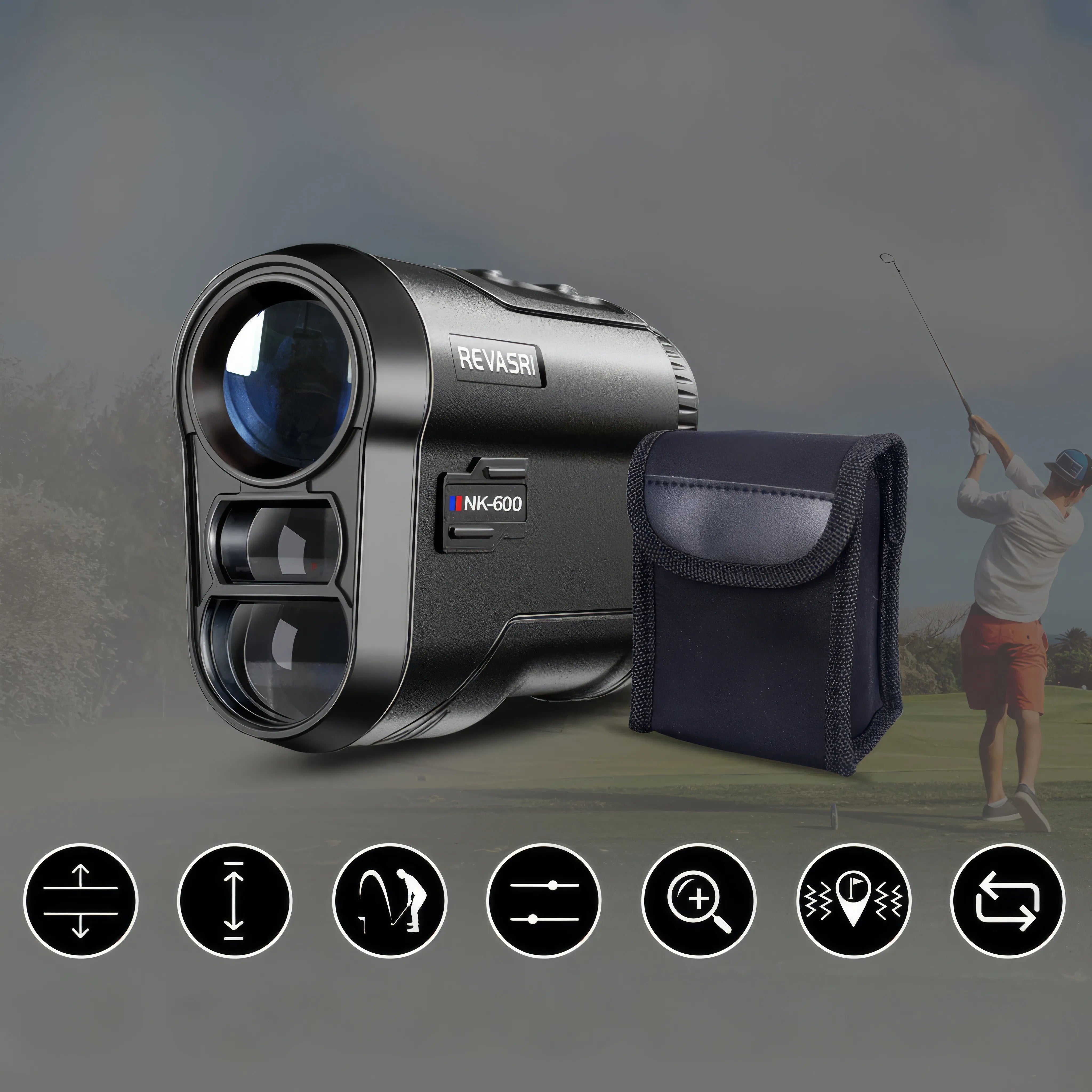 Zuevo - Präziser Golf-Laser-Entfernungsmesser mit Steigung und Vibration