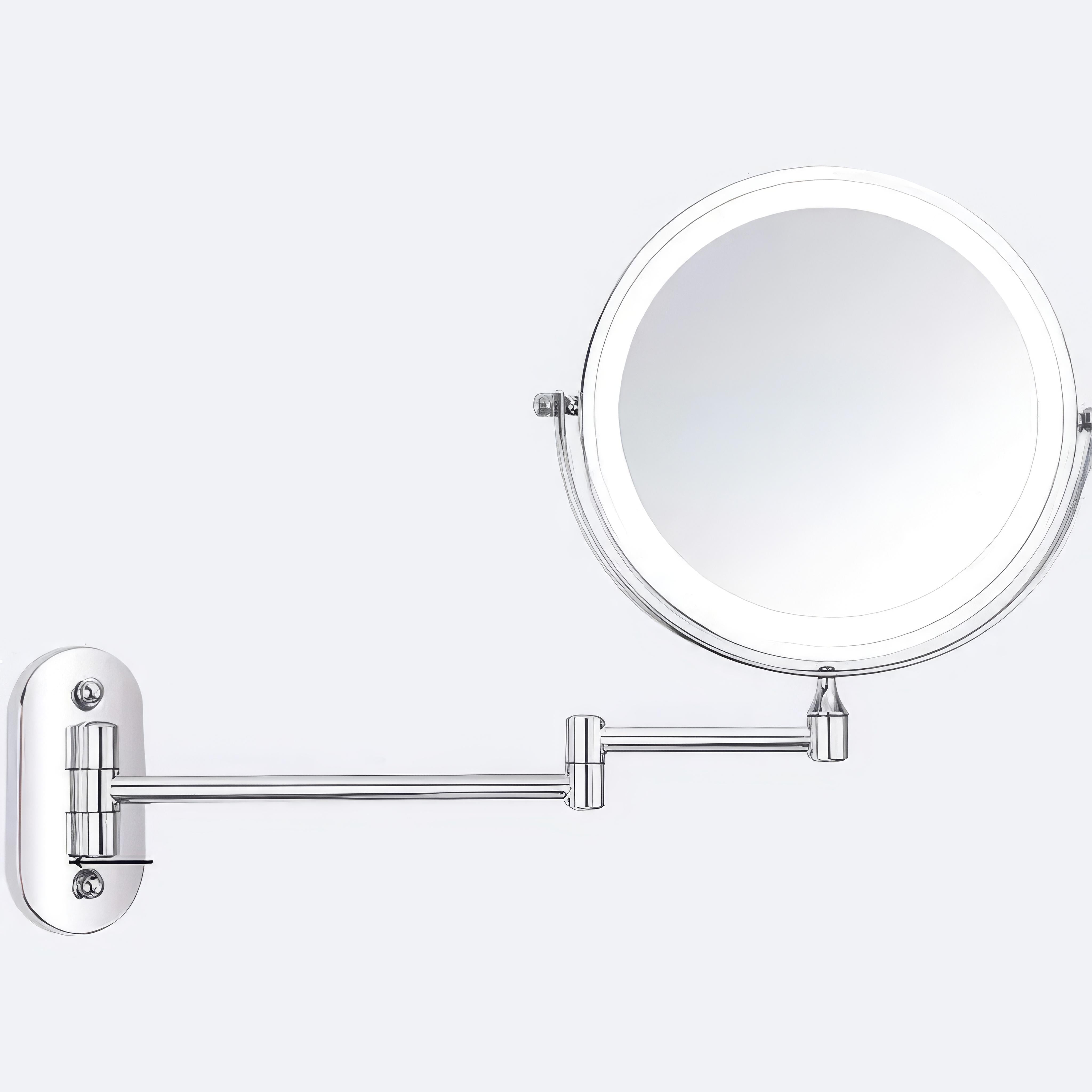 Evida LED-Vergrößerungsspiegel mit Chrom-Finish - Präzises Schminken