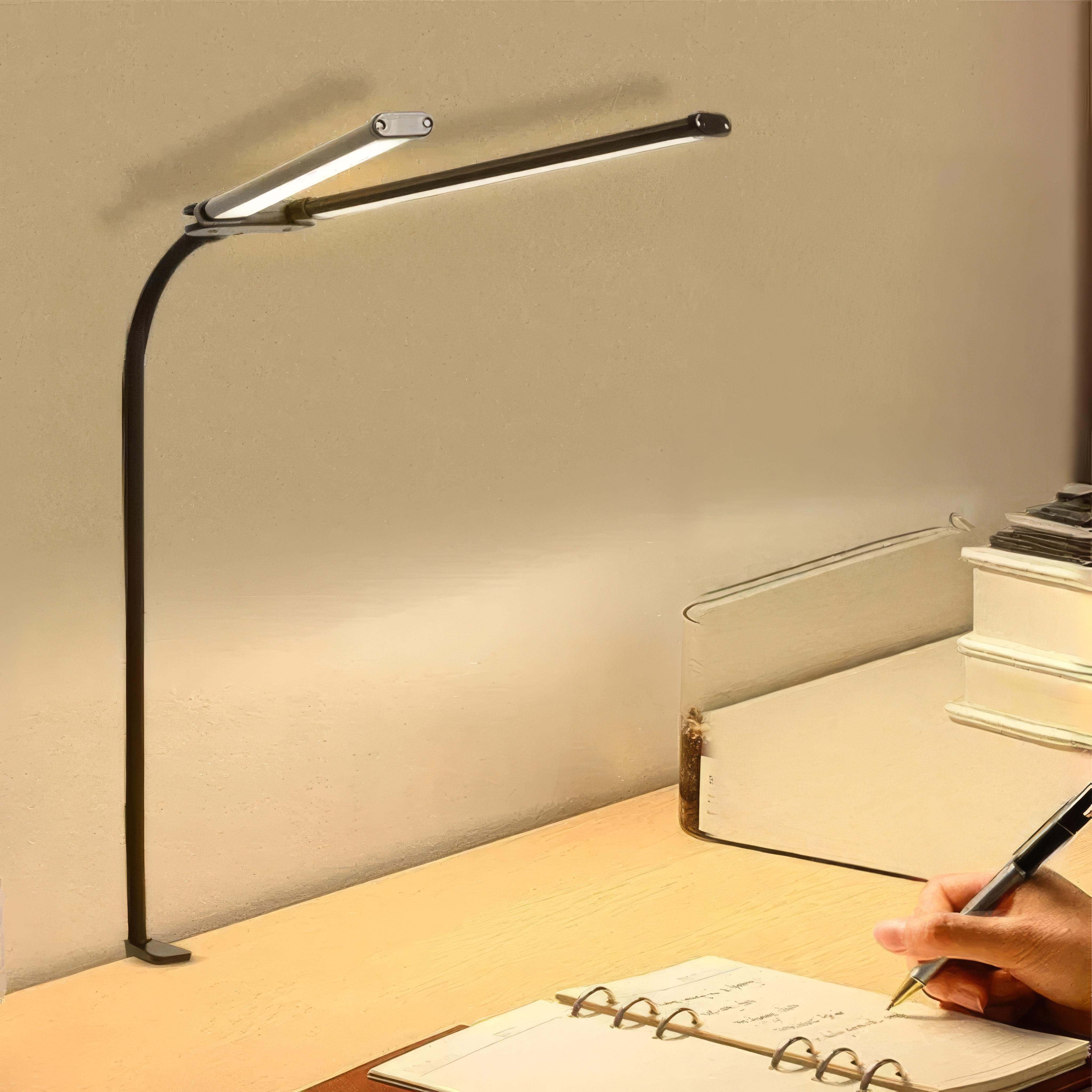 Norin - Dimmbare Doppelkopf-LED-Schreibtischlampe