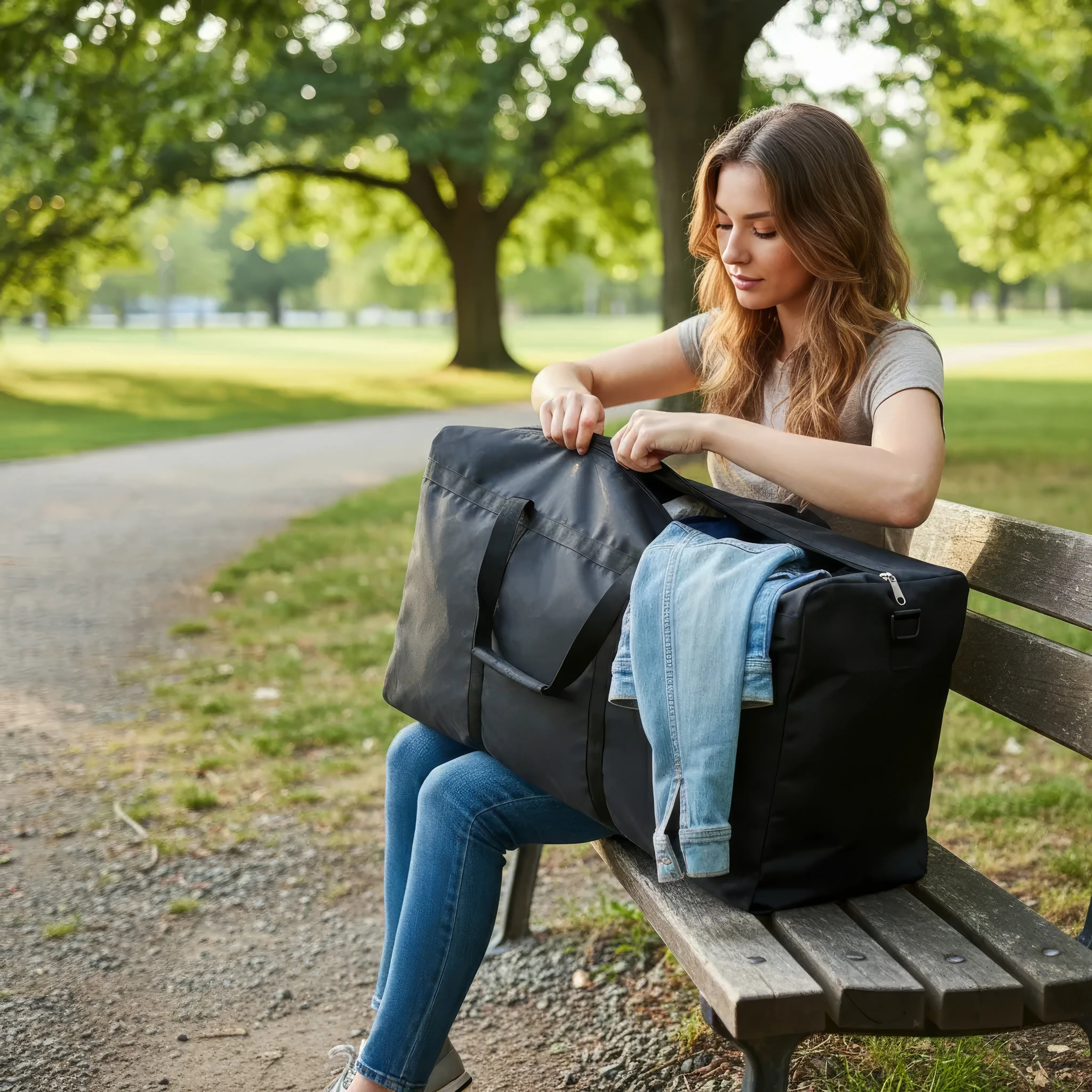 TravelLuxe – Praktische große wasserdichte faltbare Reisetasche