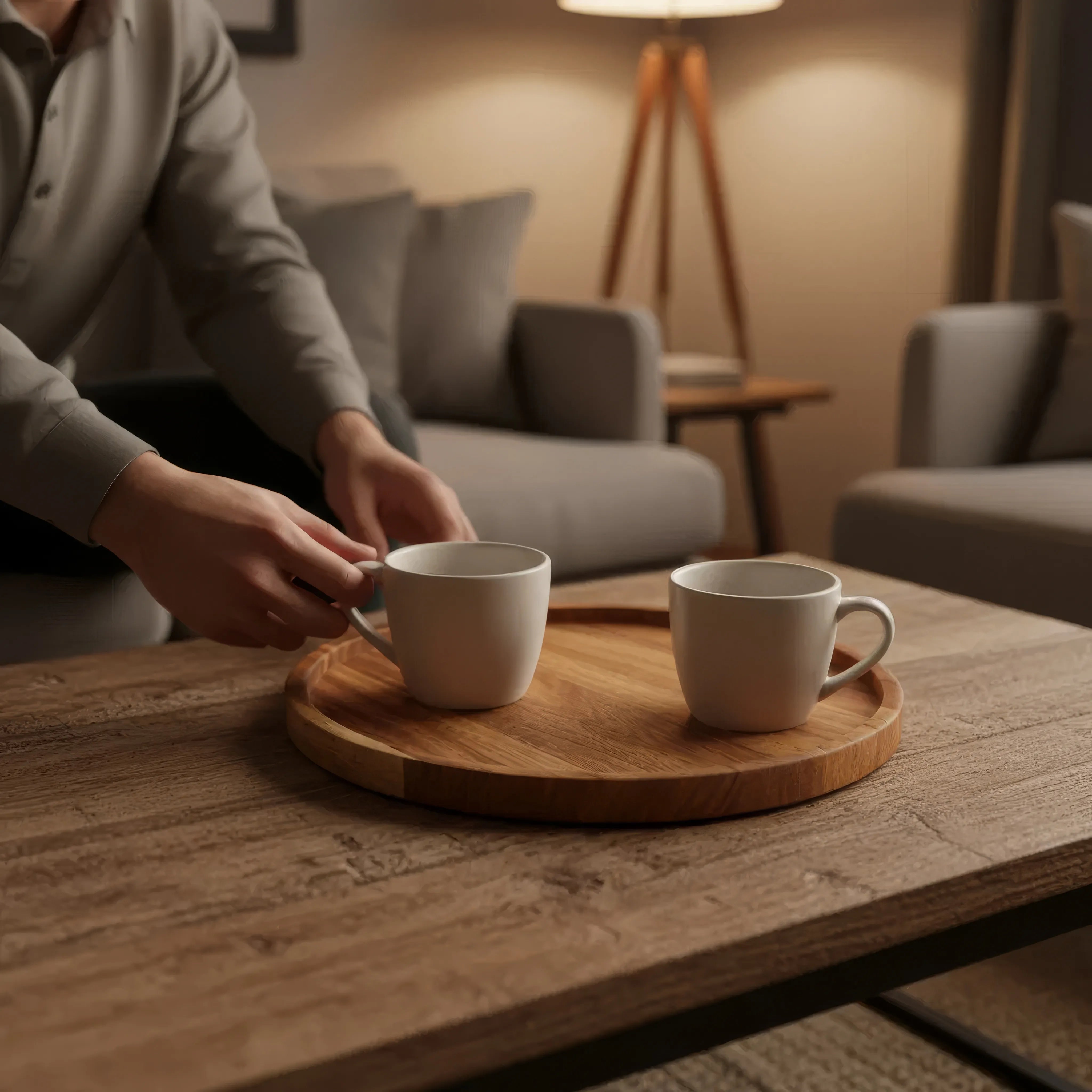 Rana – Rundes Tablett für Küchenliebhaber hochwertiges Naturholz