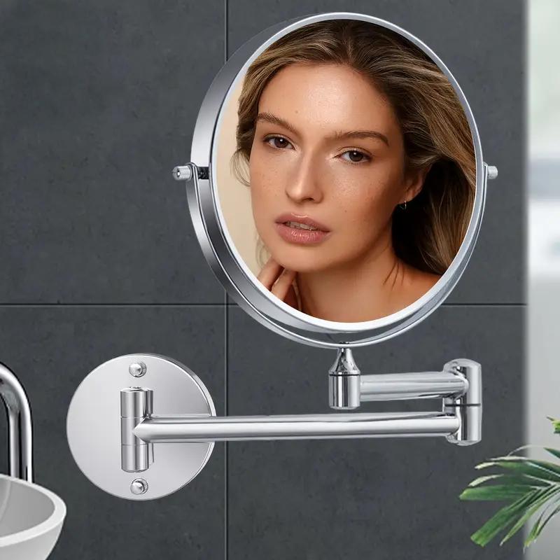 Evida LED-Vergrößerungsspiegel mit Chrom-Finish - Präzises Schminken