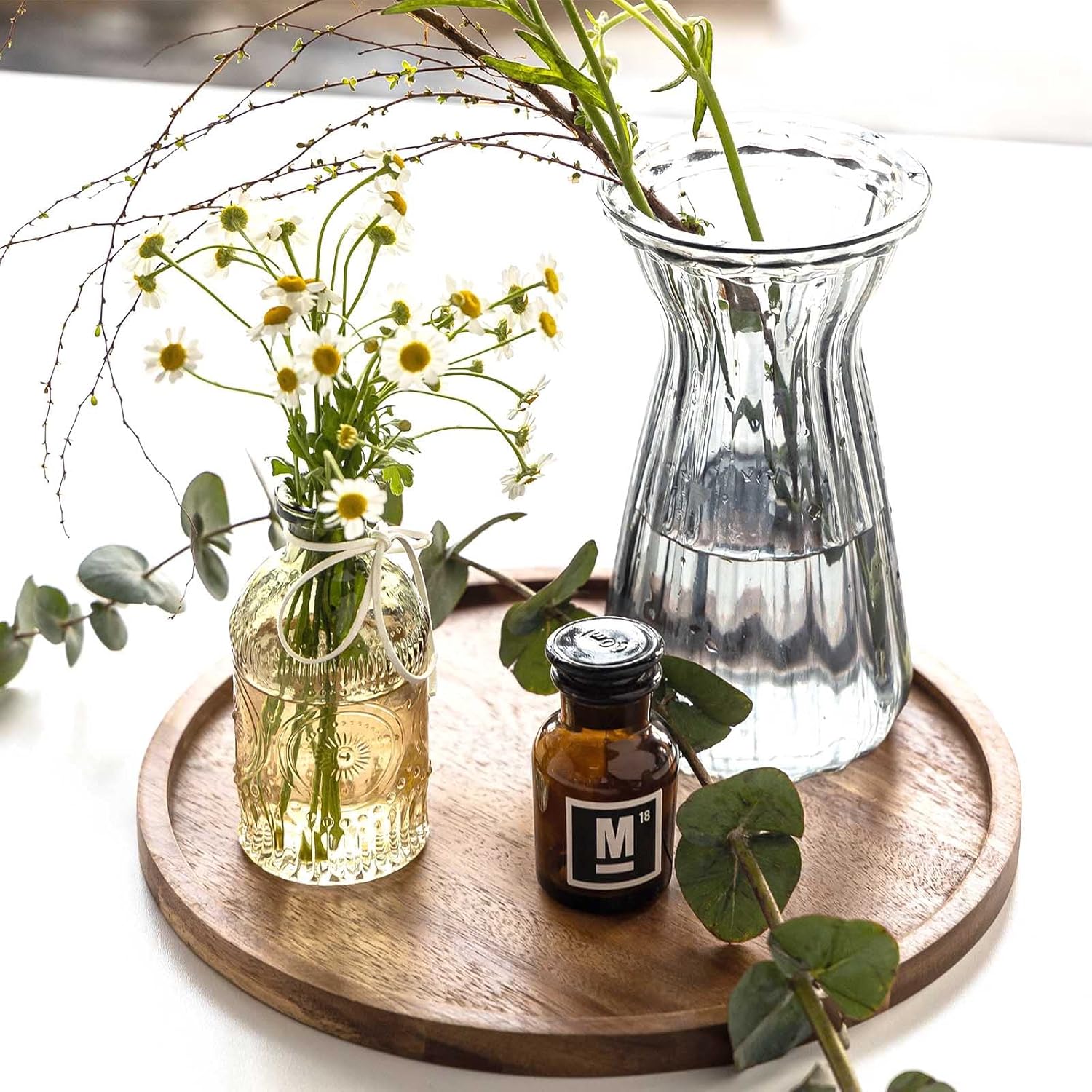 Rana – Rundes Tablett für Küchenliebhaber hochwertiges Naturholz