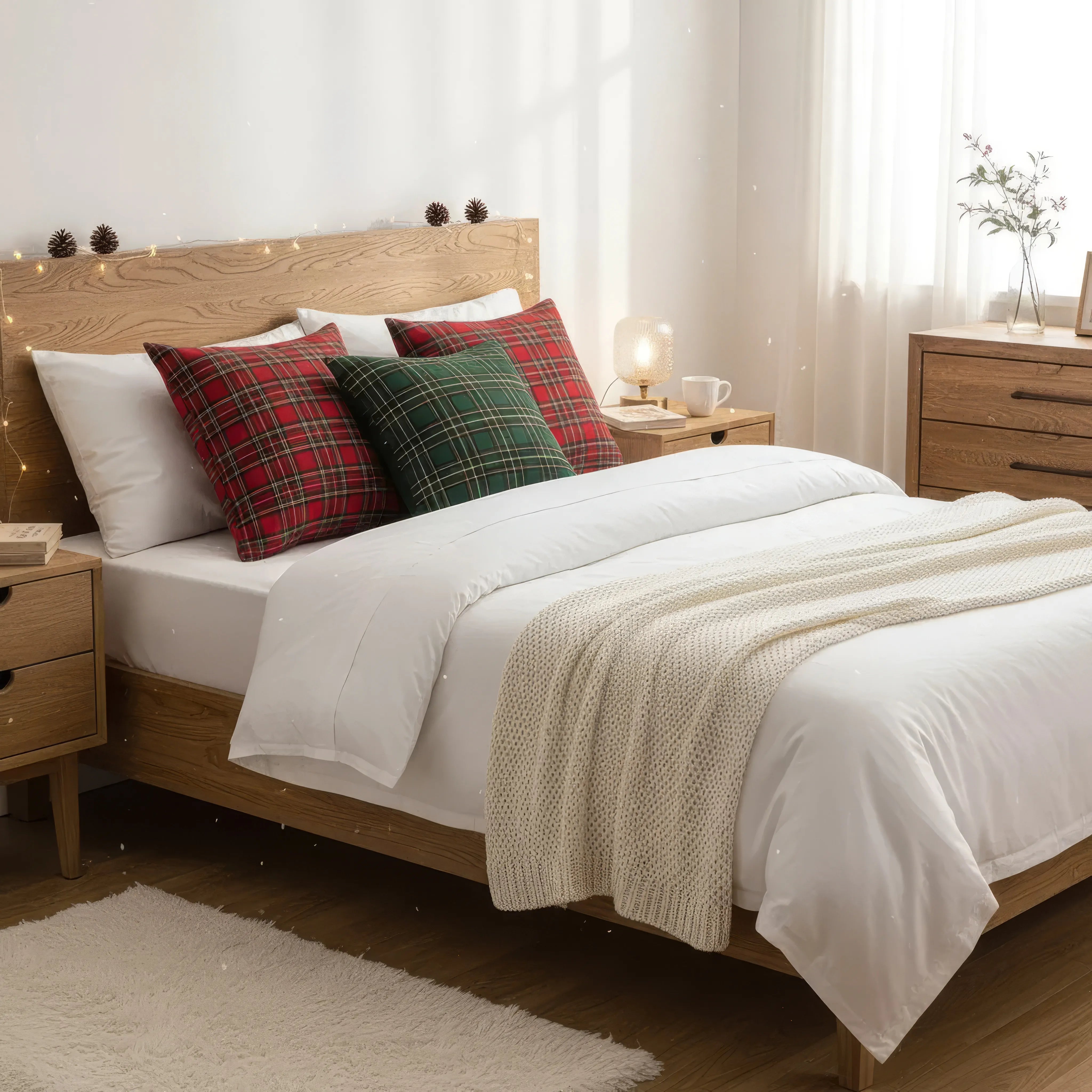 Kira – Weihnachtsliebhaber Kissenbezüge klassisches Karomuster