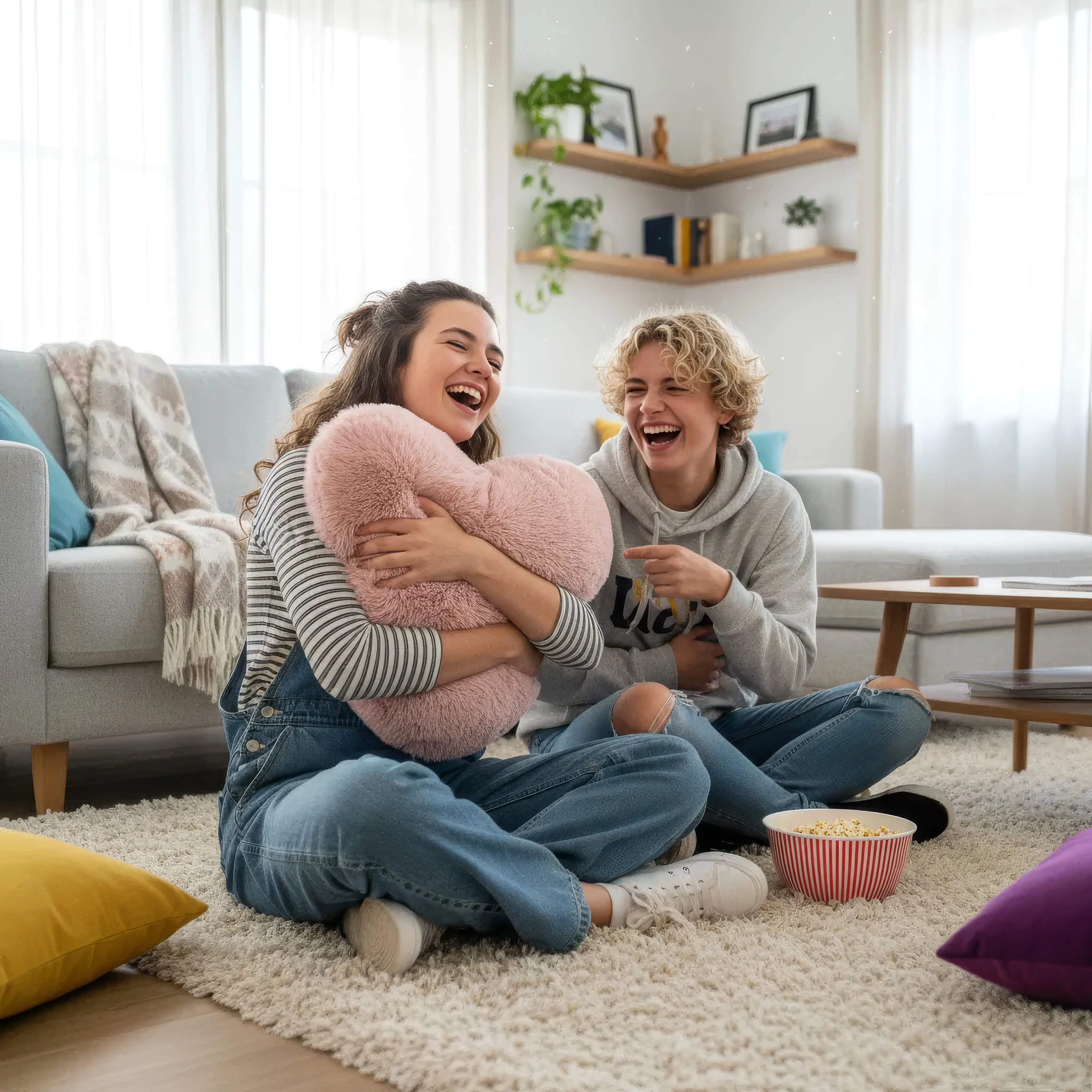 Divina Hart Kissen - Weiches Plüschkissen für gemütliche Momente