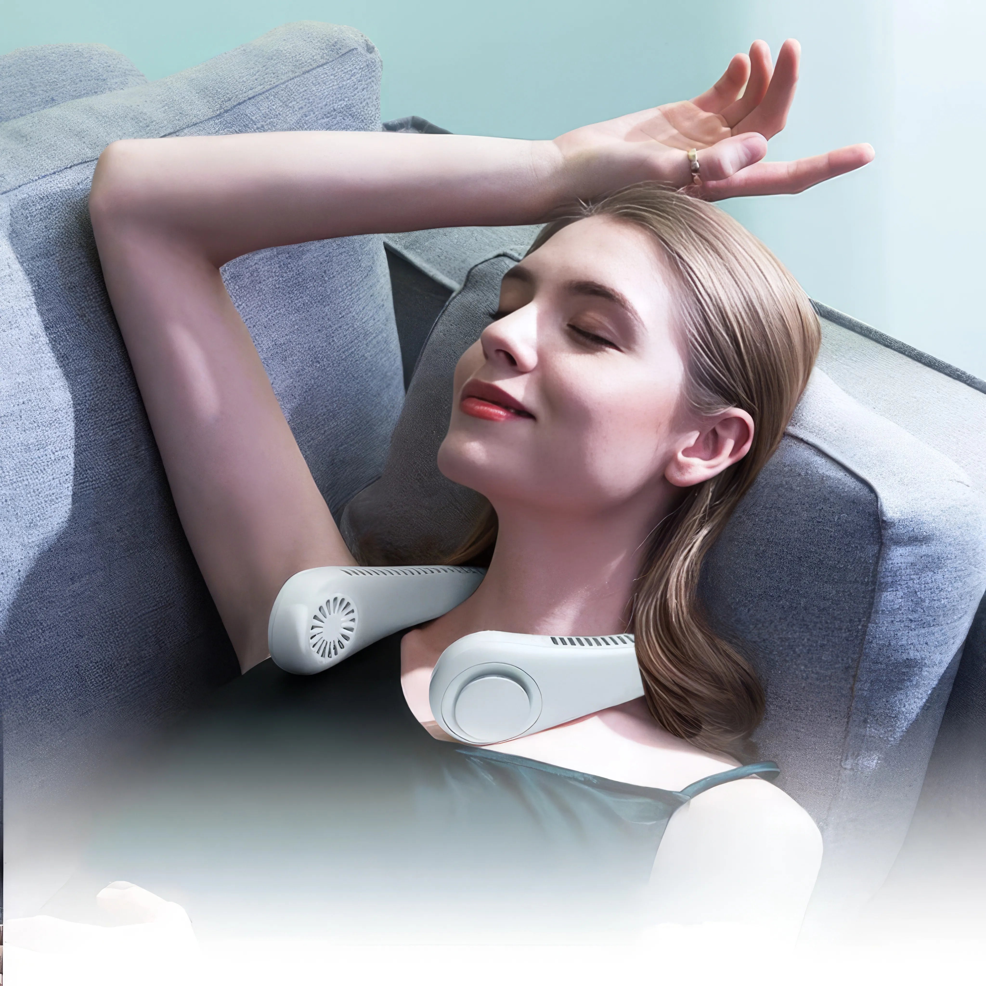 Mixxy - Tragbarer Nackenventilator mit USB-Aufladung