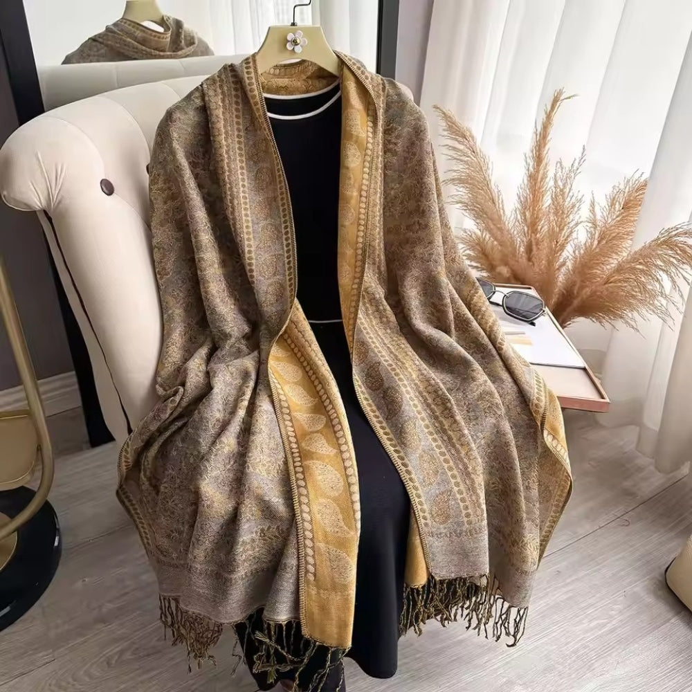 Artisan Boho Bloom Schal Damen - Leichter Jacquard-Schal für Jeden Anlass 1