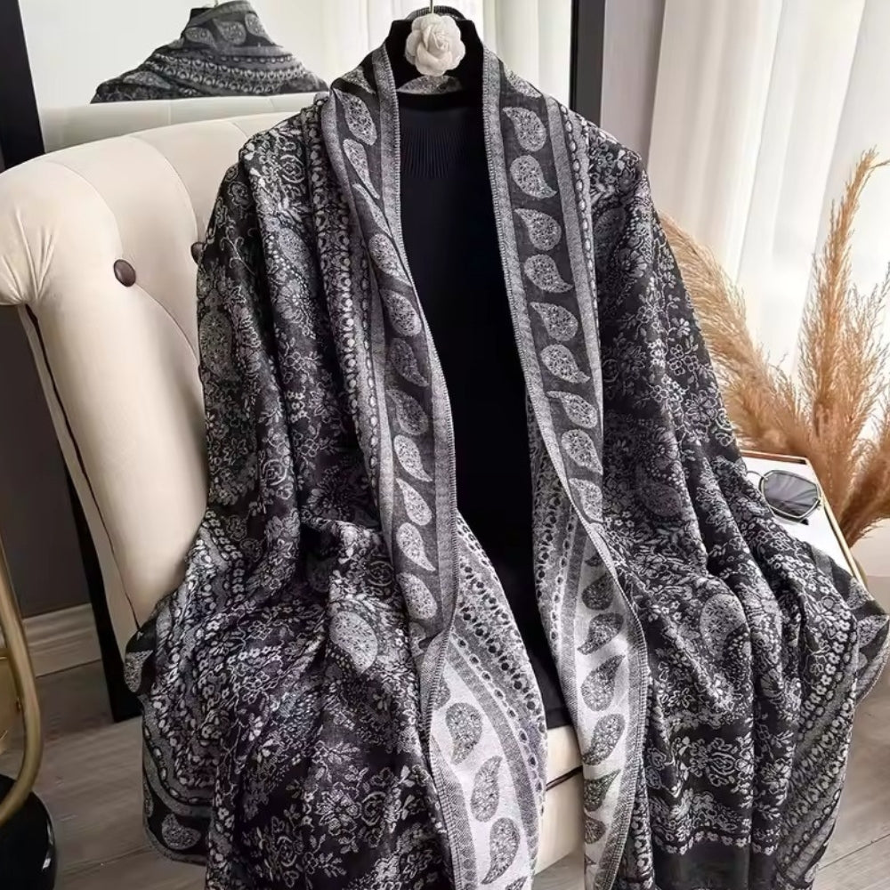 Artisan Boho Bloom Schal Damen - Leichter Jacquard-Schal für Jeden Anlass 3