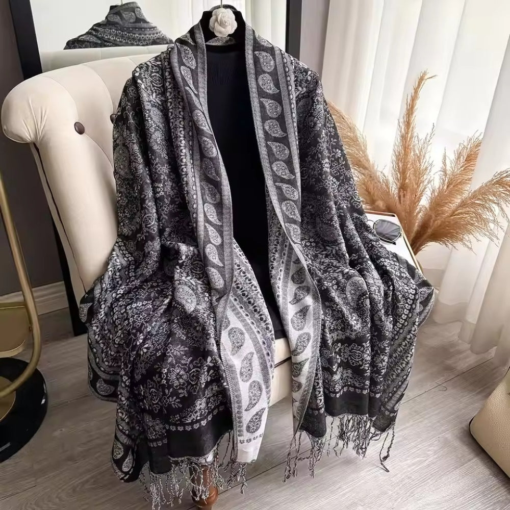 Artisan Boho Bloom Schal Damen - Leichter Jacquard-Schal für Jeden Anlass 4