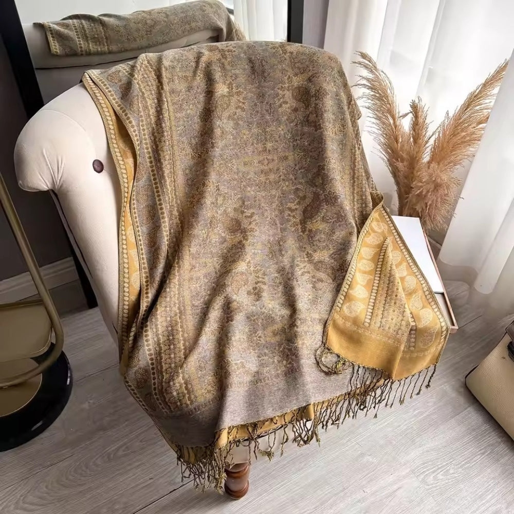 Artisan Boho Bloom Schal Damen - Leichter Jacquard-Schal für Jeden Anlass 6