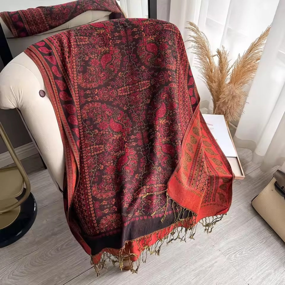 Artisan Boho Bloom Schal Damen - Leichter Jacquard-Schal für Jeden Anlass 7