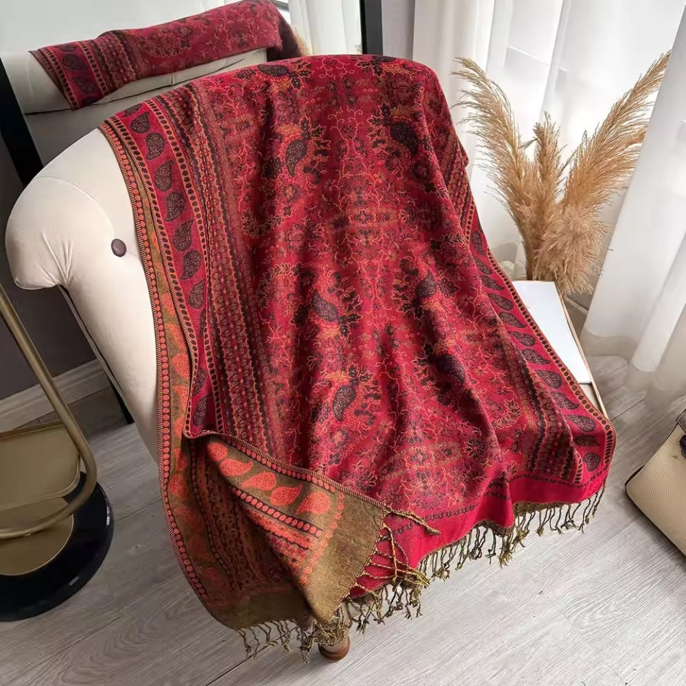 Artisan Boho Bloom Schal Damen - Leichter Jacquard-Schal für Jeden Anlass 8