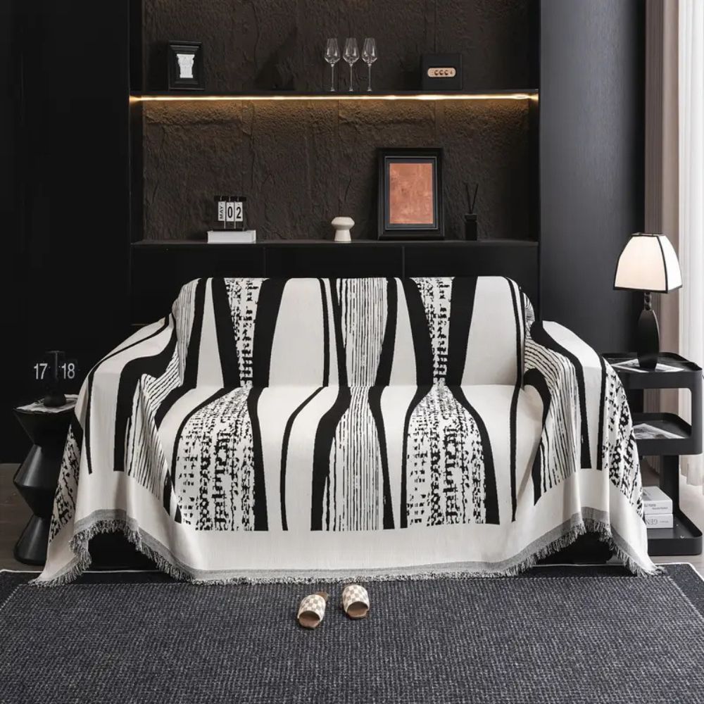 Böhmisches Fransen-Sofa-Bezug aus Mikrofaser, Rutschfest & Maschinenwaschbar, Tierfreundlich 0