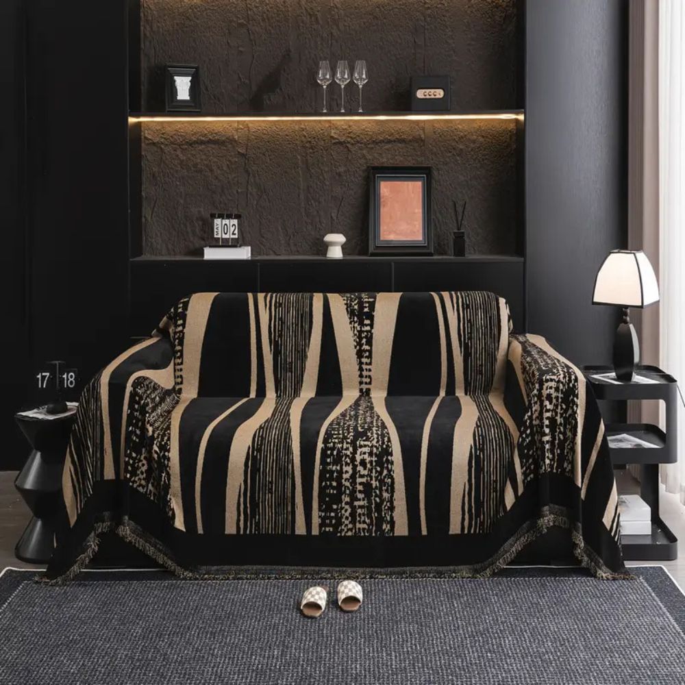 Böhmisches Fransen-Sofa-Bezug aus Mikrofaser, Rutschfest & Maschinenwaschbar, Tierfreundlich 3