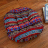 Boho-Rundes Kissen aus 100% Baumwolle mit Blumenmuster für Komfort und Stil 6