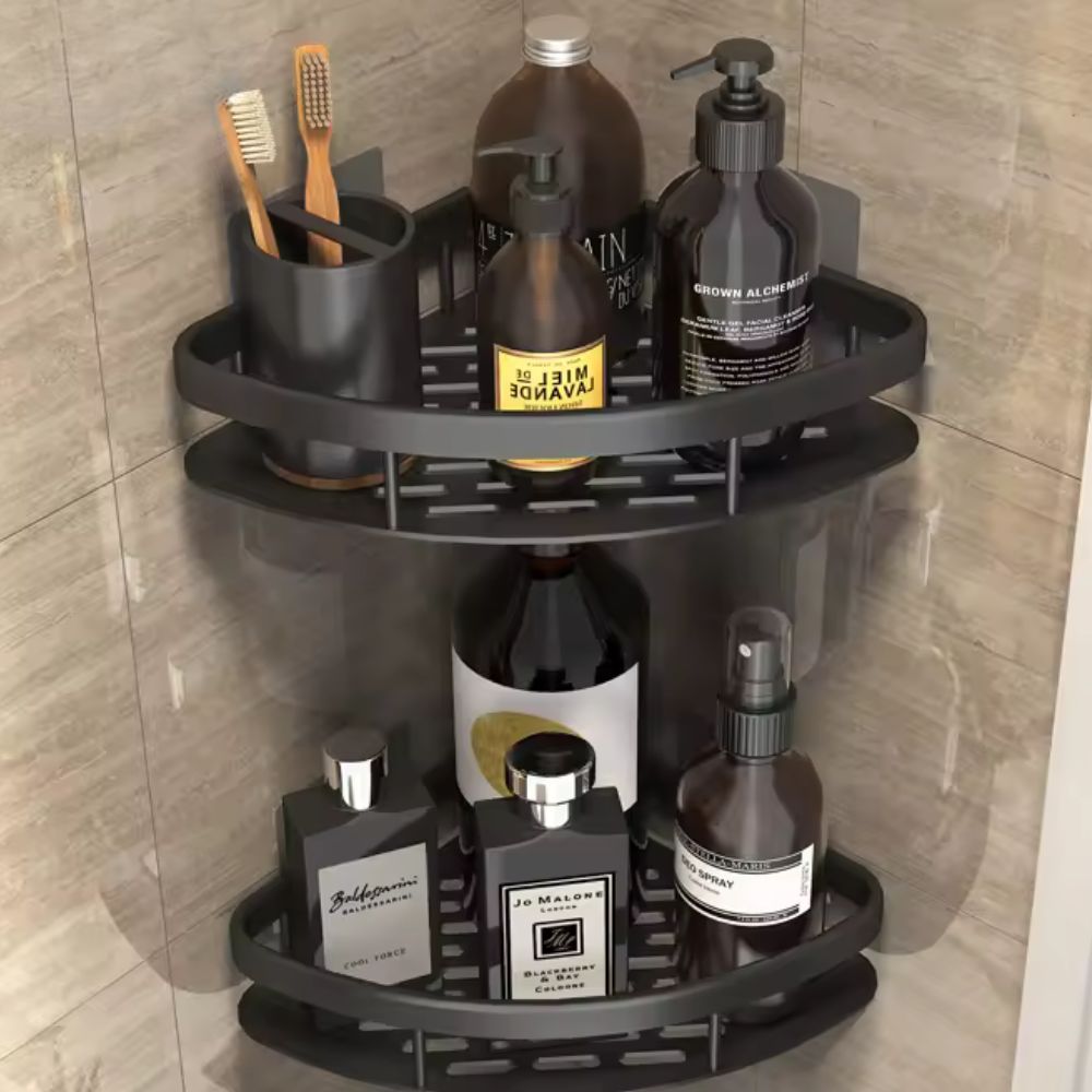 Duschregal Ohne Bohren - Modernes Duschablage Mit Abnehmbarem Haken aus Aluminium 5