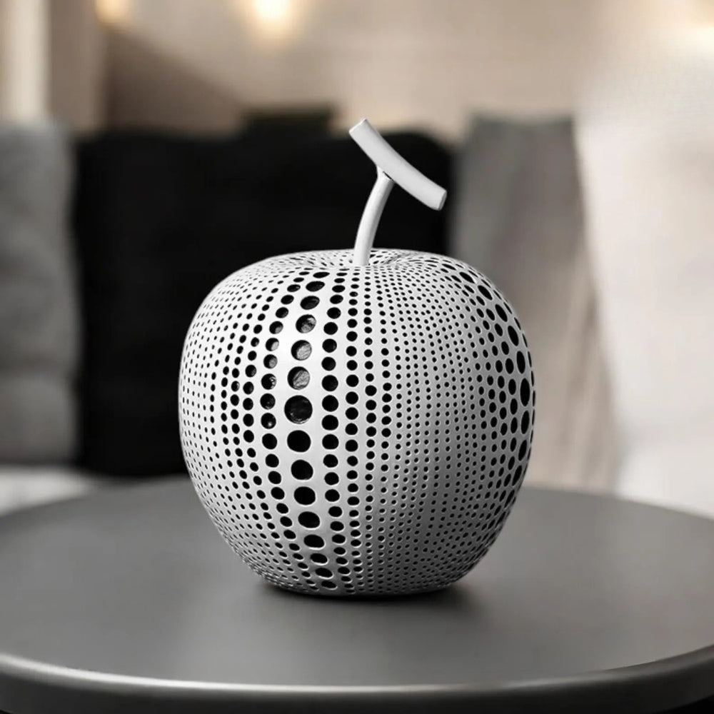 Elegante Deko Skulptur Apfel aus Harz im Polka Dot Design für Wohnzimmer Deko 4