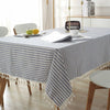 Elegante Gestreifte Tischdecke Abwaschbar Für Indoor & Outdoor Nutzung 0