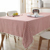 Elegante Gestreifte Tischdecke Abwaschbar Für Indoor & Outdoor Nutzung 12