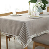 Elegante Gestreifte Tischdecke Abwaschbar Für Indoor & Outdoor Nutzung 2