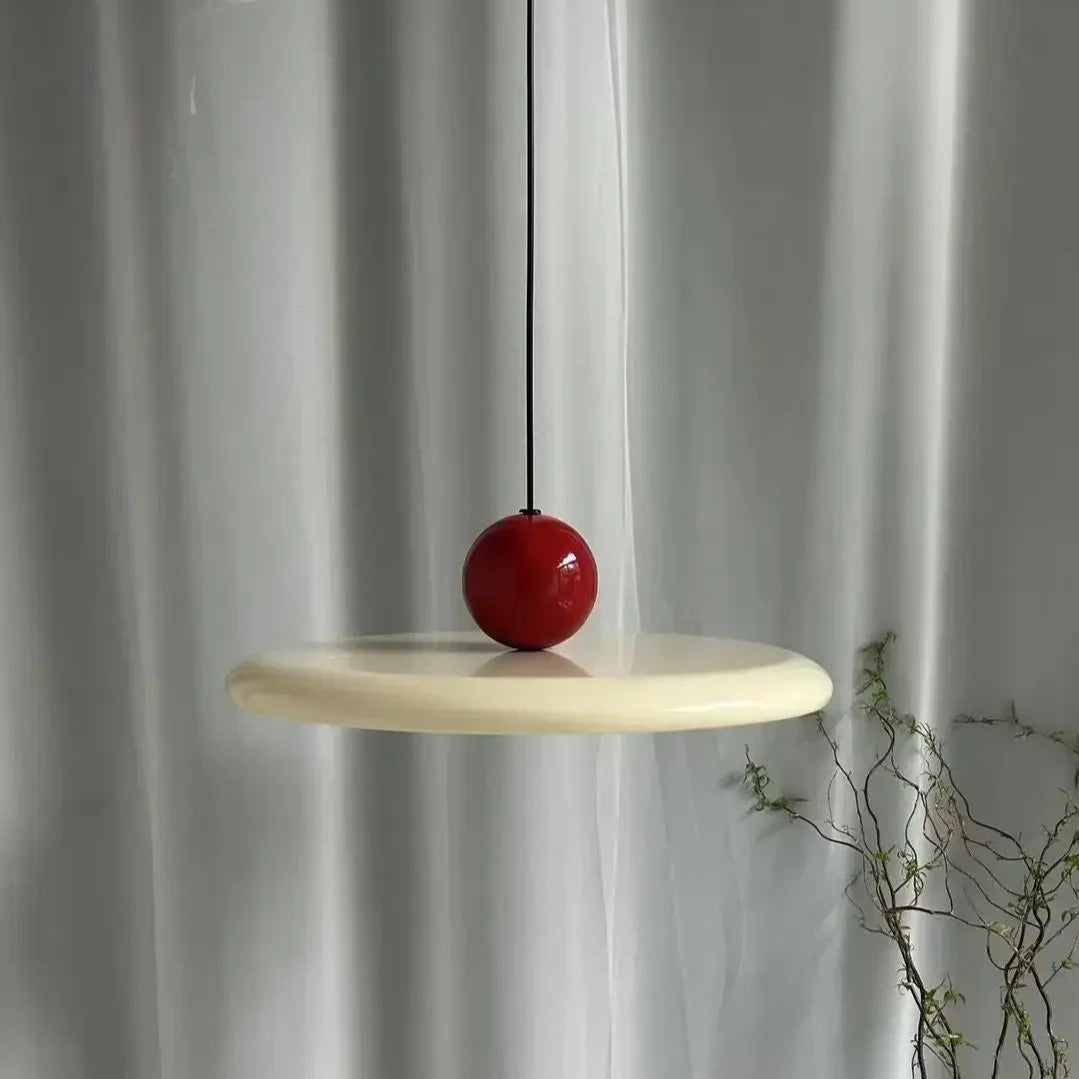Elegante LED Pendelleuchte für Esstisch oder Esszimmer - Cremefarbenes Glasdesign 2