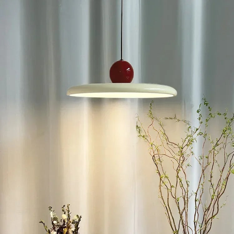Elegante LED Pendelleuchte für Esstisch oder Esszimmer - Cremefarbenes Glasdesign 6