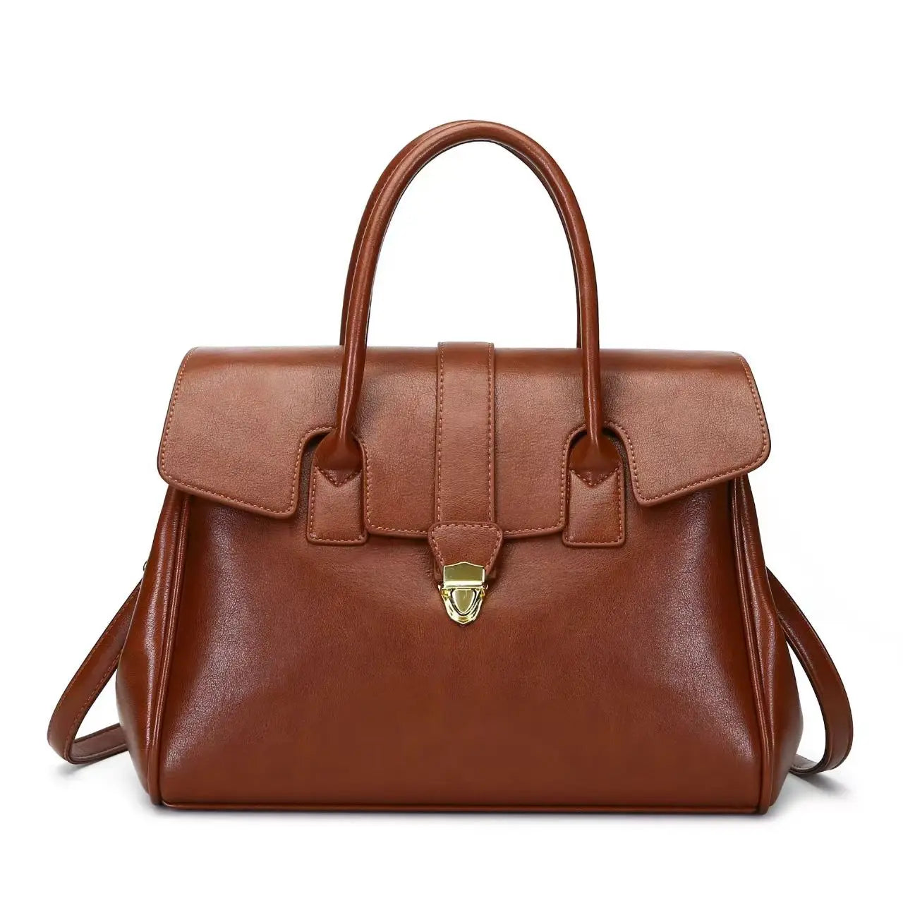 Elegante PU-Leder Arbeitstasche Damen mit Abnehmbarem Schultergurt für Büro und Alltag 0