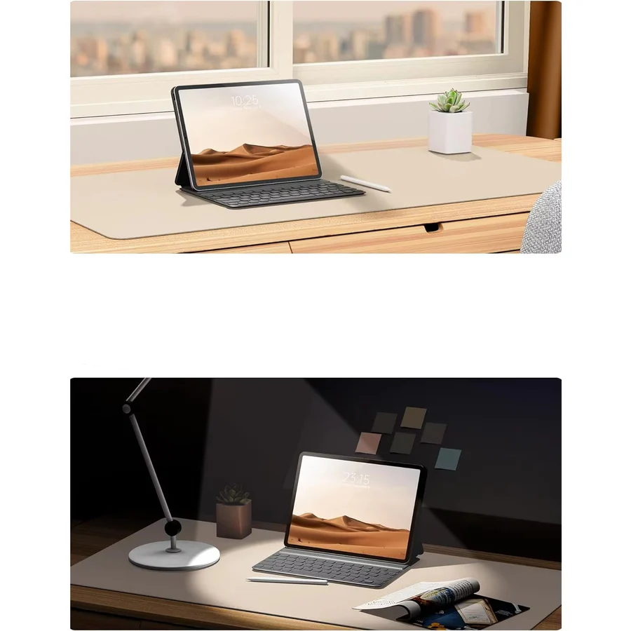 Elegante PU-Leder Schreibtischmatte mit Rutschfester Unterlage & Wasserabweisend 8