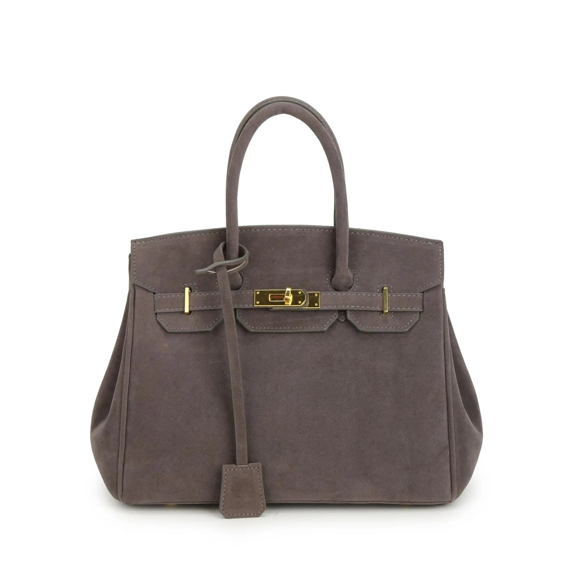 Elegante Umhängetasche Damen aus Wildleder mit Goldener Hardware und Verstellbarem Schulterriemen – Geräumige Crossbody Bag 7