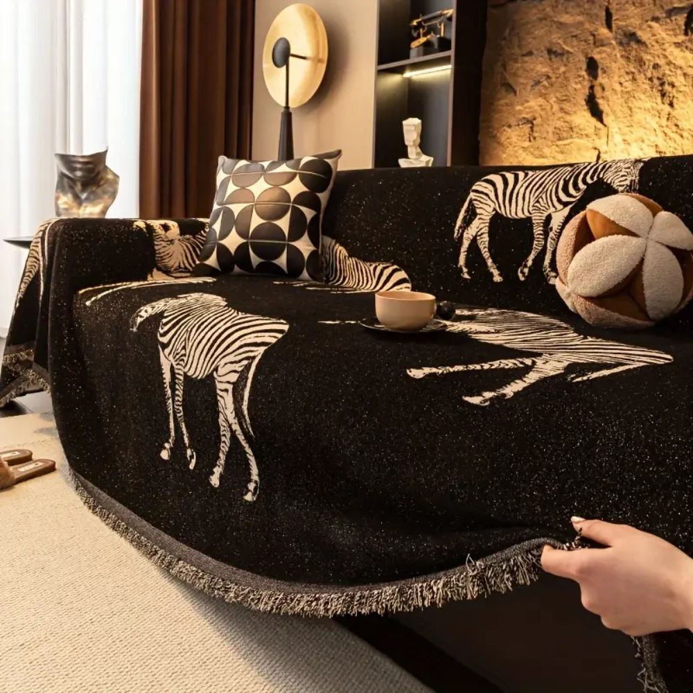 Elegante Zebra-Sofaüberzug aus Mikrofaser – Stilvoller Schutz für Ihr Zuhause 3