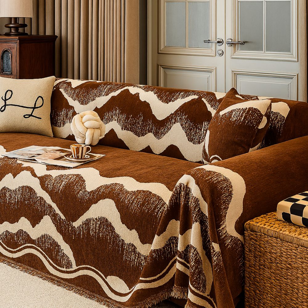 Eleganter Chenille Sofaüberwurf - Maschinenwaschbar & Schutz für Ihr Sofa 7