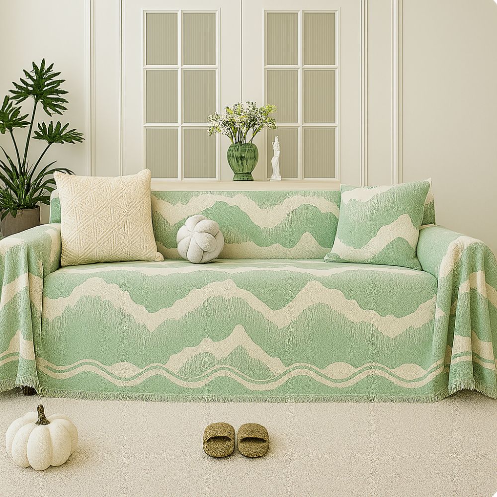 Eleganter Chenille Sofaüberwurf - Maschinenwaschbar & Schutz für Ihr Sofa 8