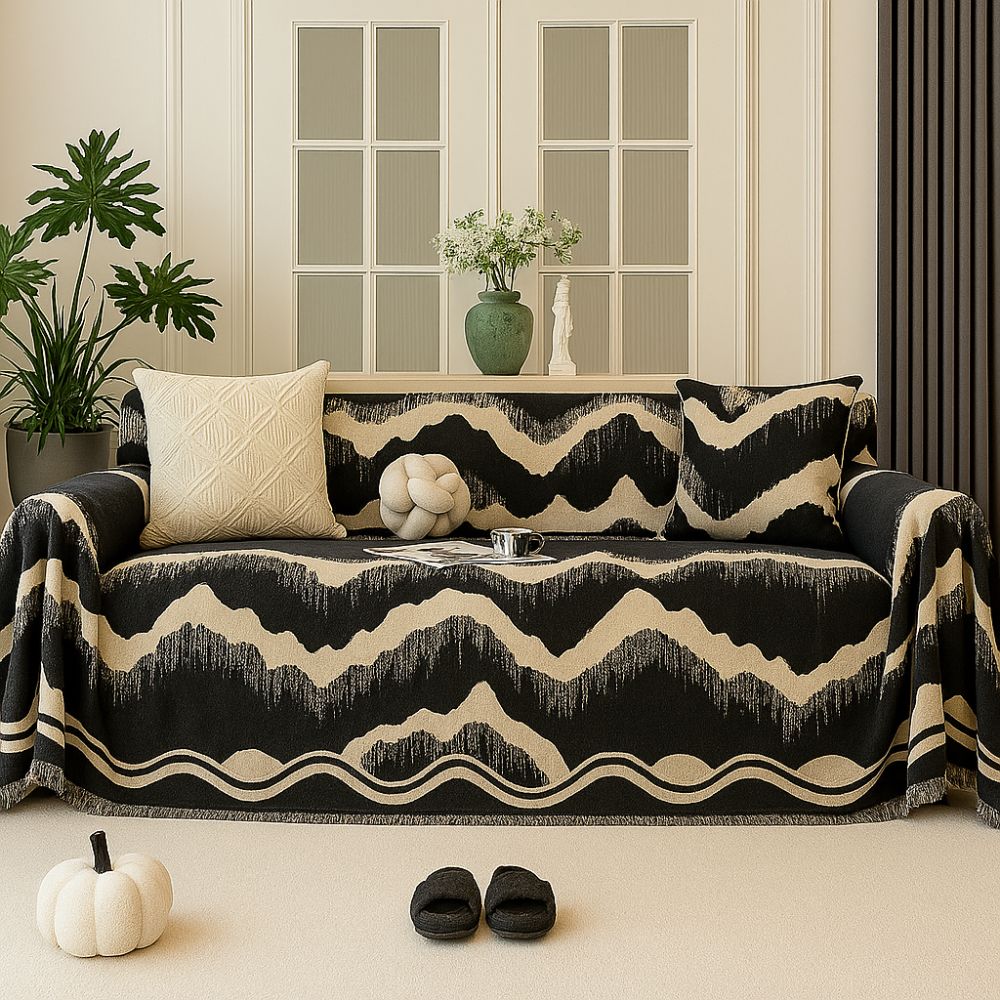 Eleganter Chenille Sofaüberwurf - Maschinenwaschbar & Schutz für Ihr Sofa 9