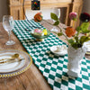 Eleganter Kariert Tischläufer mit Quasten - Stilvolles Esstisch-Accessoire aus Mikrofasermischung 7