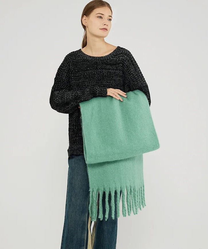 Eleganter Kaschmir Schal Damen - 240 cm Lange Weiche Cashmere Stola in Trendfarben 7