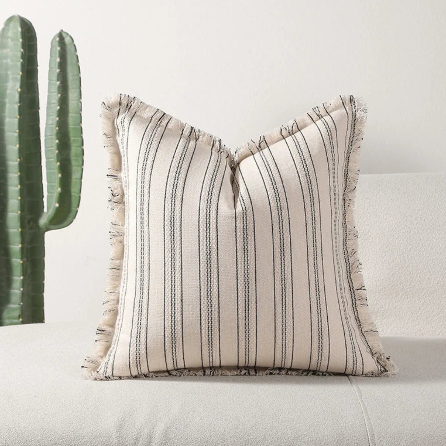 Eleganter Kissenbezug 40x40 aus Jacquard mit Skandinavischem Flair für Sofakissen 0