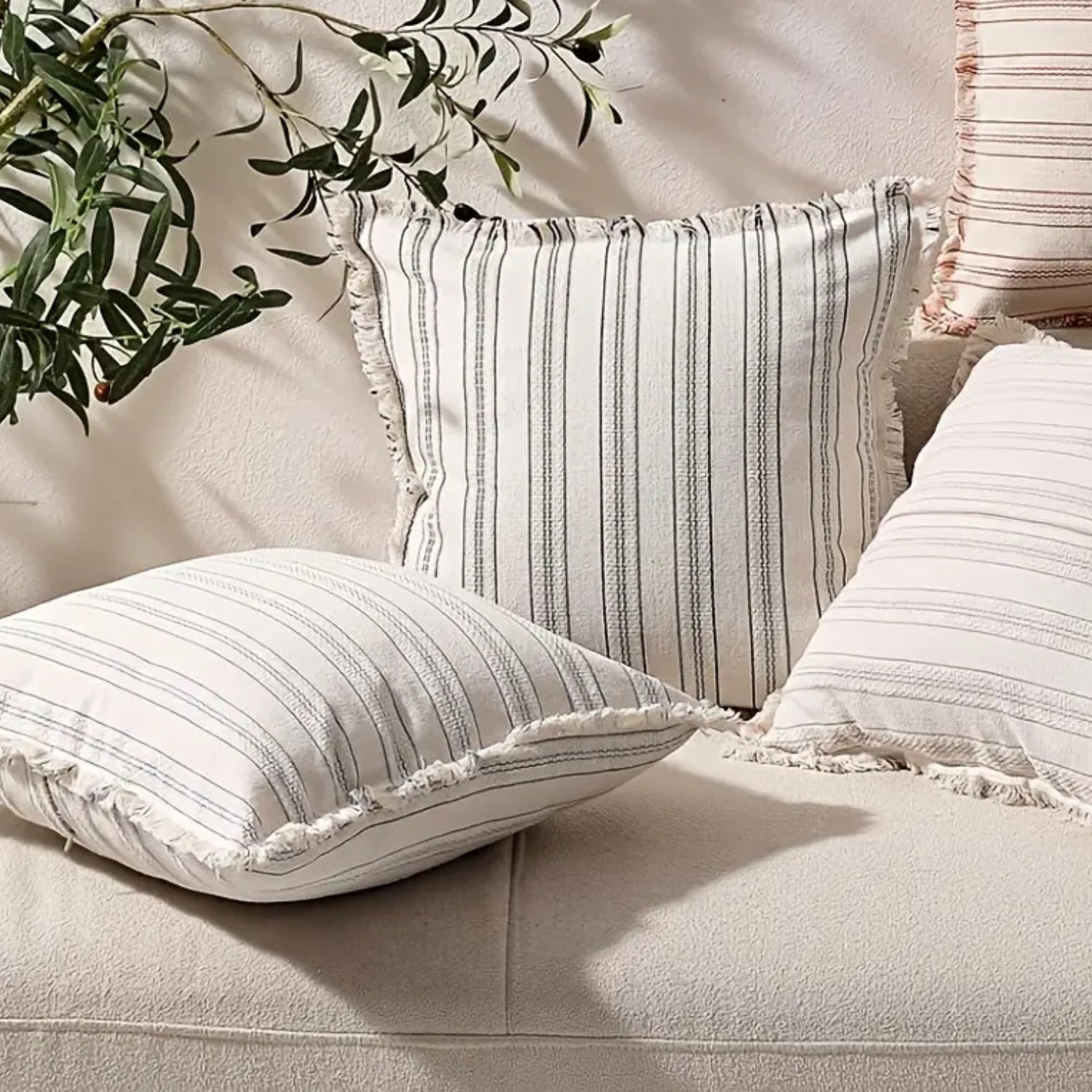Eleganter Kissenbezug 40x40 aus Jacquard mit Skandinavischem Flair für Sofakissen 5