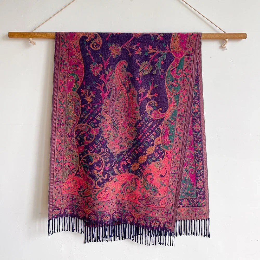 Eleganter Paisley Schal Damen aus weichem Mikrofaser-Mix für stilvolle Looks 0