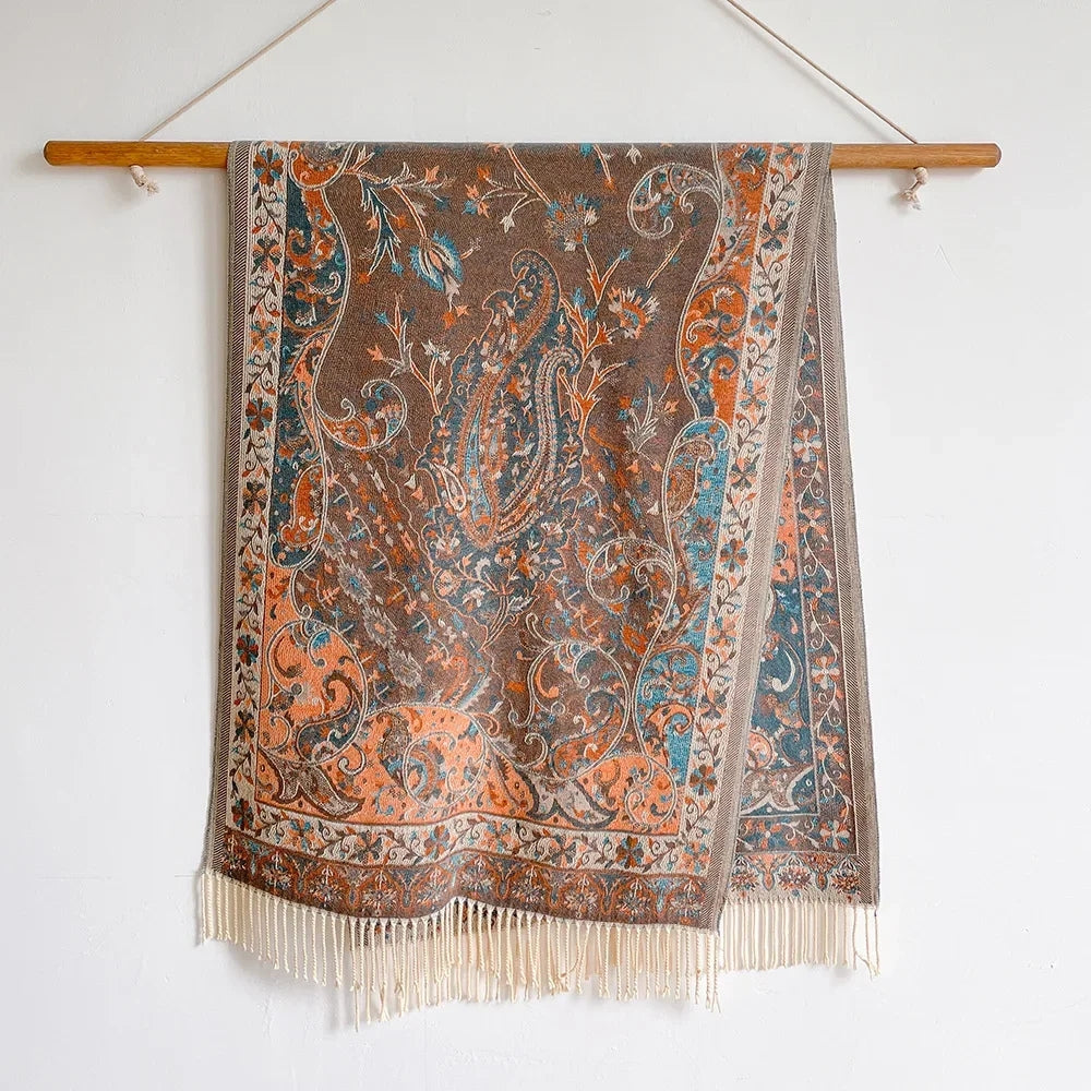 Eleganter Paisley Schal Damen aus weichem Mikrofaser-Mix für stilvolle Looks 12