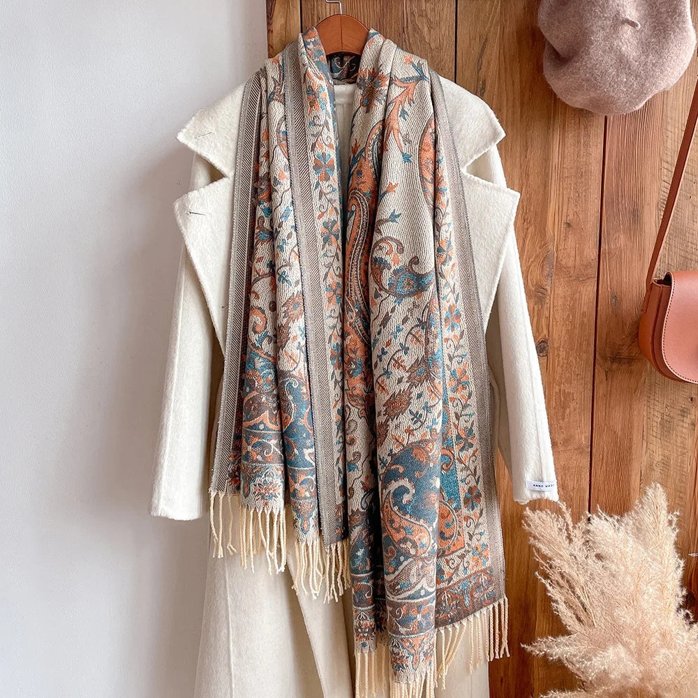Eleganter Paisley Schal Damen aus weichem Mikrofaser-Mix für stilvolle Looks 8