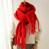 Eleganter Winterschal Damen aus Kaschmirimitation mit Fransen, 240x38 cm 4