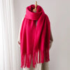 Eleganter Winterschal Damen aus Kaschmirimitation mit Fransen, 240x38 cm 6