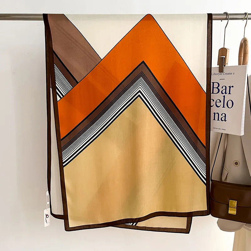 Eleganter Winterschal Damen aus Luxuswolle-Baumwolle, 66x178 cm, Vielseitig Nutzt 3