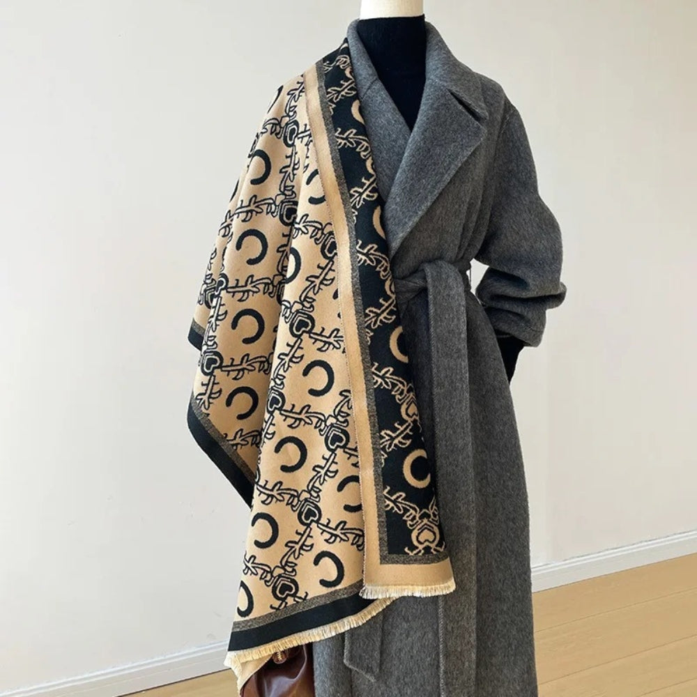 Eleganter Winterschal Damen aus Mikrofaser - Reversibel & Warm für Winter 4