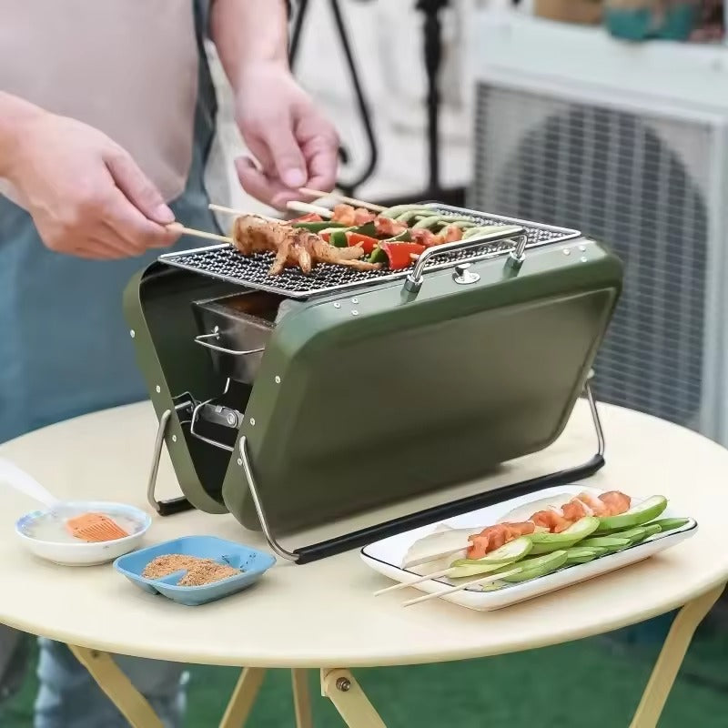 Faltbarer BBQ Grill aus Edelstahl - Tragbar, Ideal für Camping und Picknick 6
