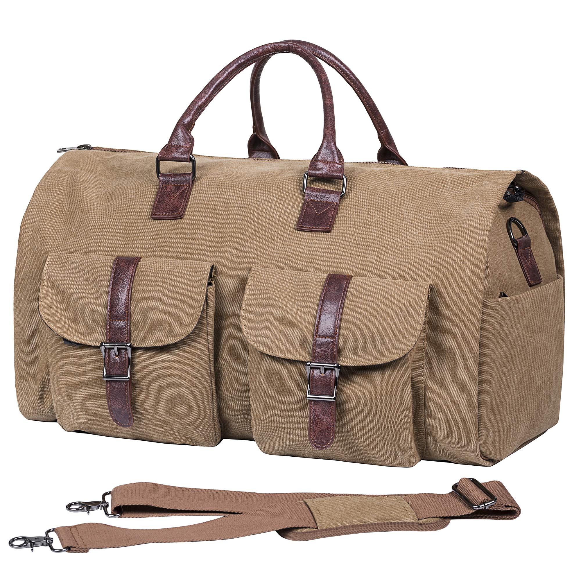 Faltenfreie Reisetasche Damen aus Leder - Wasserdichte Weekender Tasche mit viel Stauraum 11