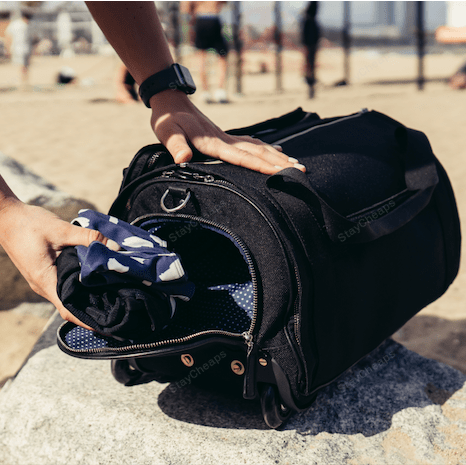 Faltenfreie Reisetasche Damen aus Leder - Wasserdichte Weekender Tasche mit viel Stauraum 7